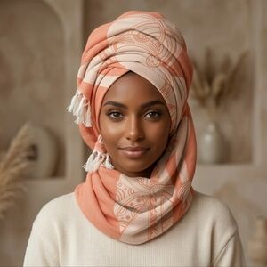 NWT Reversible Apricot Turkish Towel Peshtamal | Beach, Bath, Boho Chic